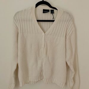 Thick knitted button up sweater